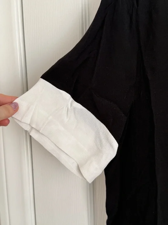 H&M Black and White Layered Short-Sleeve Tunic - Picture 3 of 5